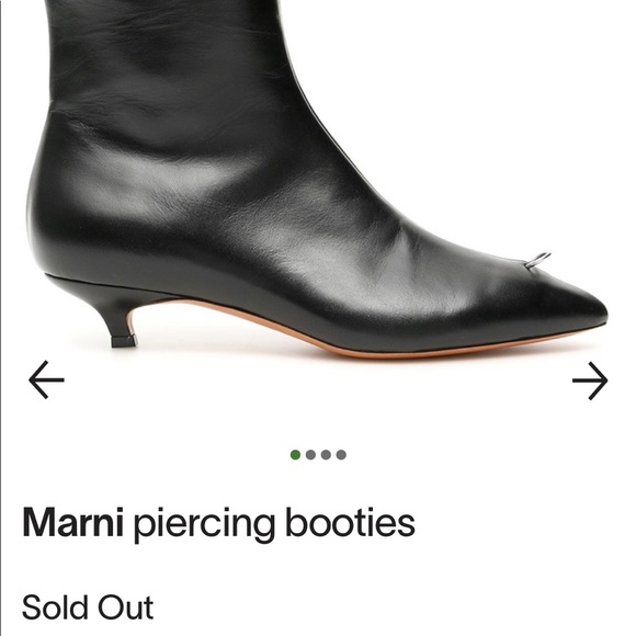 Marni 39 Edgy Classic Rare Unique kitten heel leather pointed toe ankle boots - Picture 12 of 14